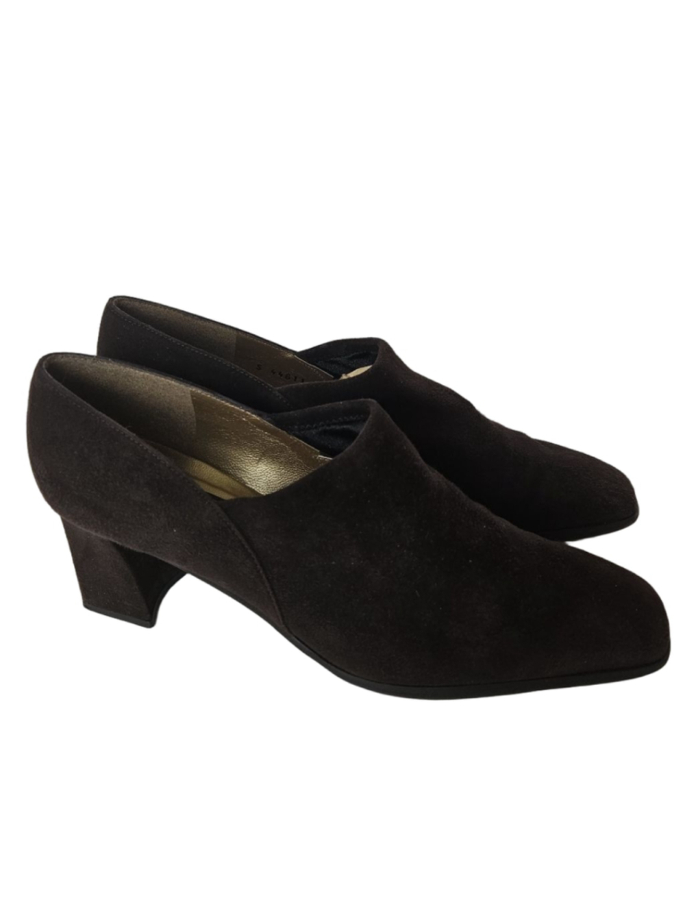 Stuart Weitzman Brown Suede Block Heel Pump Shoes Size 9
